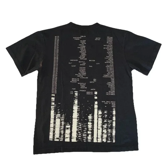 Nine Inch Nails T Shirt S Black Inverted Crowd Peel It Back Tour
